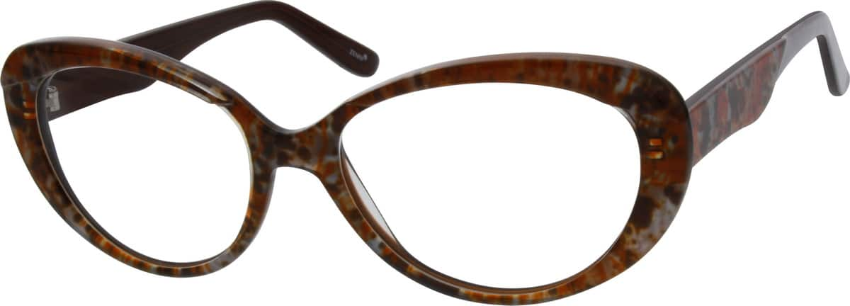 Brown Acetate Full Rim Frame With Designer Temples 3082 Zenni Optical Eyeglasses 