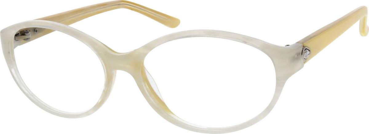Cream Acetate Full-rim Frame 309033 Women Full Rim Acetate/Plastic Eyeglasses #309033