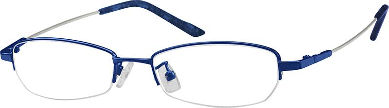 Blue Bendable (Memory) Titanium Half Rim Frame (Same Appearance as Frame #8203) 310316 Women Half Rim Memory Titanium Eyeglasses #310316