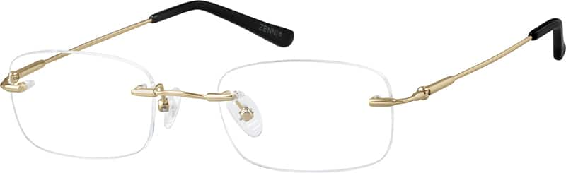 Silver Bendable Memory Titanium Rimless With Full Swing Hinges 3158 Zenni Optical Eyeglasses 6084