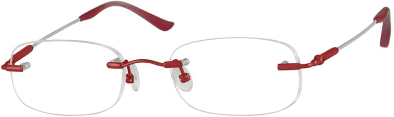 Silver Bendable Memory Titanium Rimless With Full Swing Hinges 3158 Zenni Optical Eyeglasses 3028