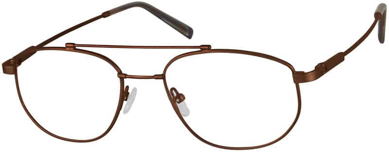 Brown Bendable (Memory) Titanium Full-Rim Frame 319115 Men Full Rim Memory Titanium Eyeglasses #319115