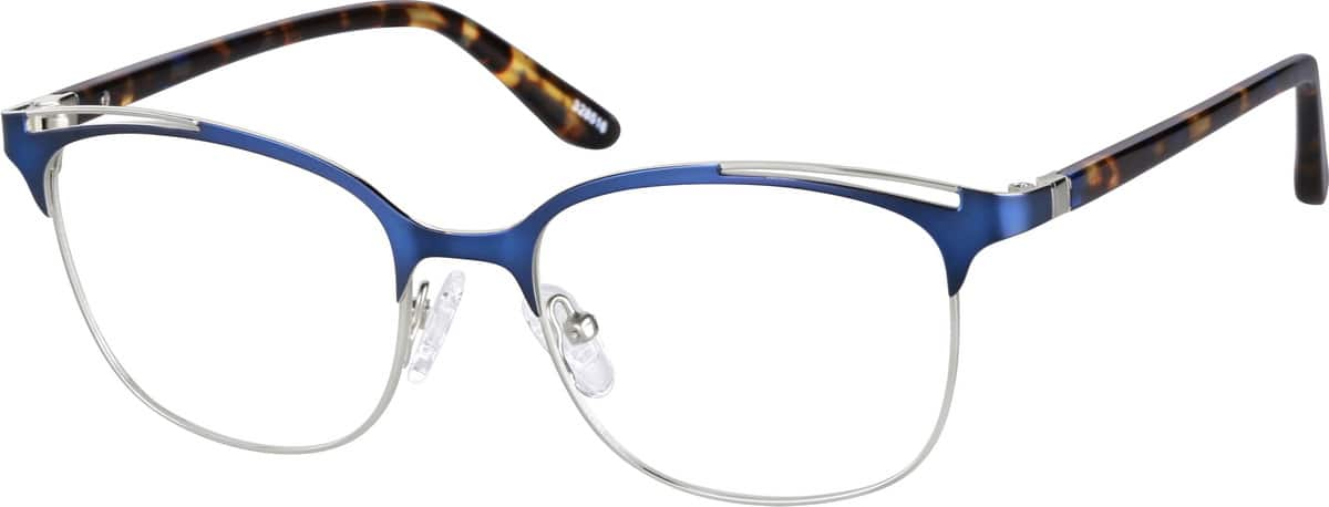 Blue Browline Glasses #3285 | Zenni Optical Eyeglasses