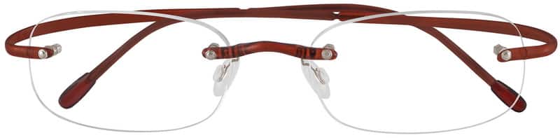 Brown Rimless Hingeless Flexible (Memory) Plastic #3411 ...