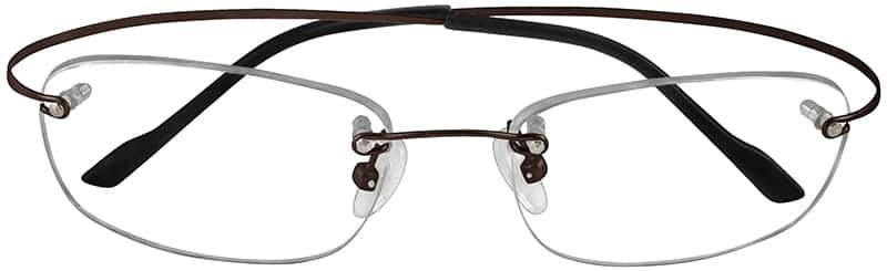 Silver Rimless Hingeless Titanium Frame 3728 Zenni Optical Eyeglasses 