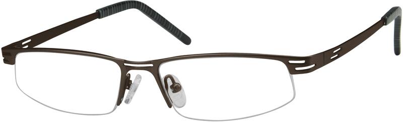 Gray Pure Titanium Half Rim Frame 3762 Zenni Optical Eyeglasses 8186