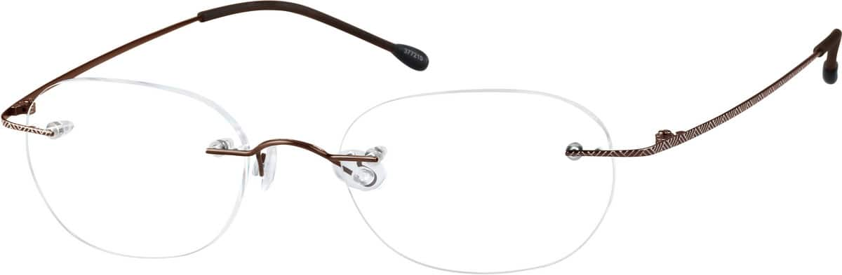 Gray Rimless Titanium Frame 3772 Zenni Optical Eyeglasses 5371