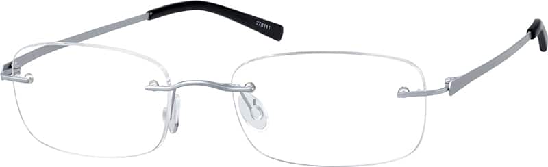 Silver Rimless Titanium Frame #3781 Zenni Optical Eyeglasses