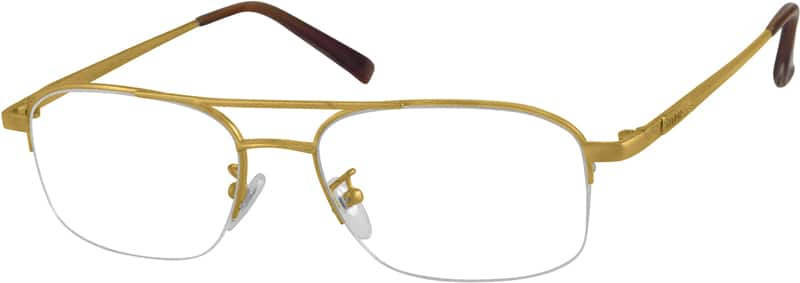 Gray Pure Titanium Half Rim Frame 3791 Zenni Optical Eyeglasses 9186