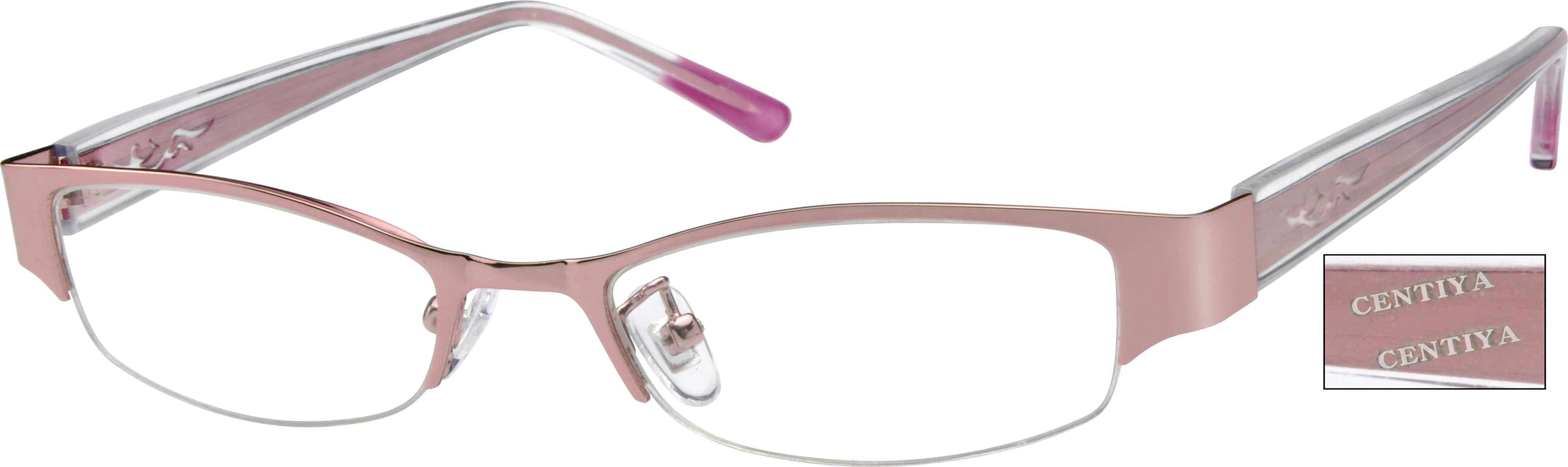 Black Stainless Steel Half Rim Frame 3971 Zenni Optical Eyeglasses
