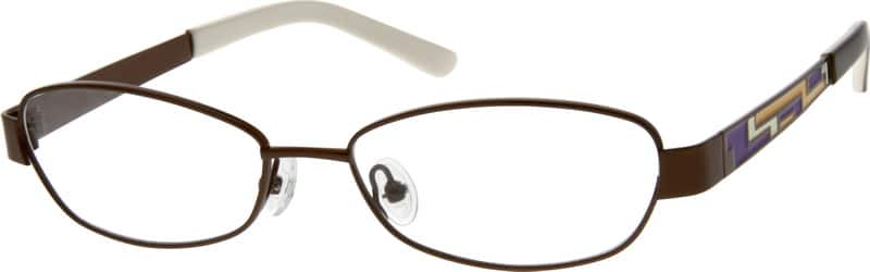 Brown Stainless Steel Full Rim Frame 409615 Women Full Rim Stainless Steel Eyeglasses #409615