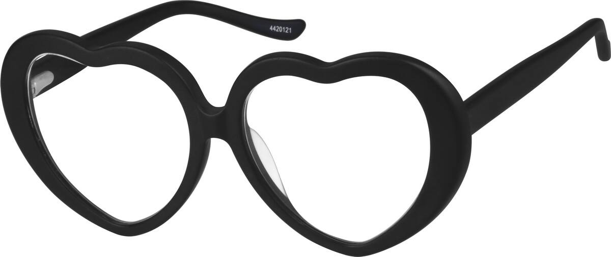 Black Kids’ HeartShaped Glasses 44201 Zenni Optical Eyeglasses