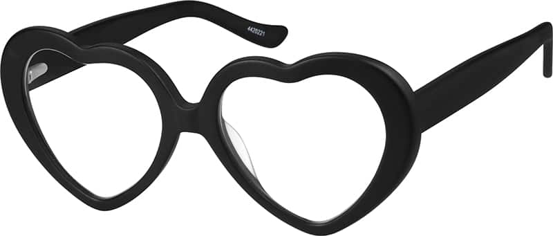 Black Prescription Heart Shaped Glasses 44202 Zenni Optical Eyeglasses