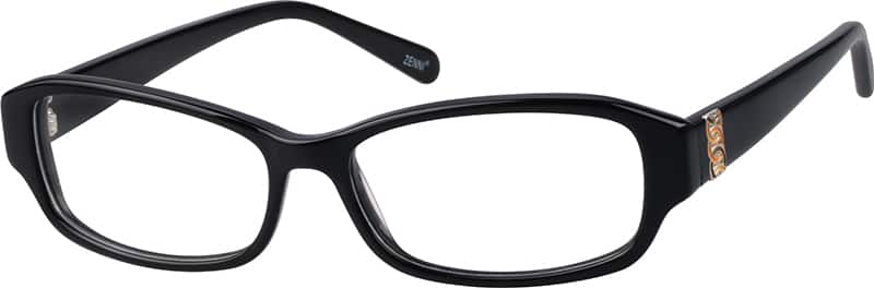 Black Acetate Full-Rim Frame 445121 Women Full Rim Acetate/Plastic Eyeglasses #445121