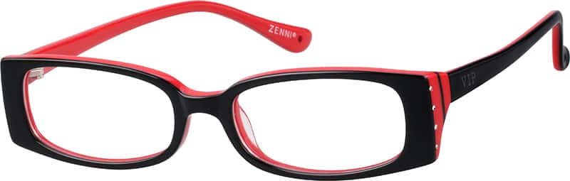 Black Children's Acetate Full-Rim Frame 446321 Kids Full Rim Acetate/Plastic Eyeglasses #446321