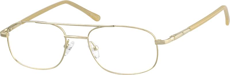 Gold Metal Alloy Full Rim Frame With Spring Hinge 4513 Zenni Optical Eyeglasses 