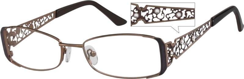 Brown Stainless Steel Full Rim Frame 4728 Zenni Optical Eyeglasses 