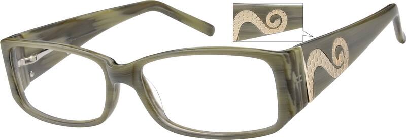 Green Acetate Fashion Full-Rim Frame With Spring Hinge 480842 Women Full Rim Acetate/Plastic Eyeglasses #480842