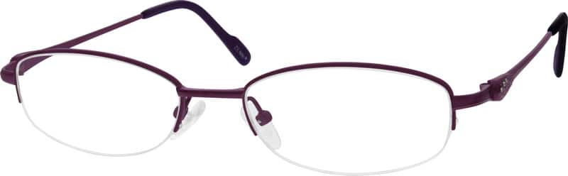 Purple Pure Titanium Half-Rim Frame 525117 Women Half Rim Titanium Eyeglasses #525117