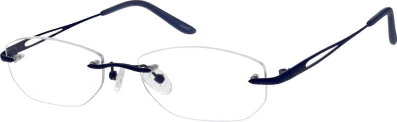 Blue 5260 Rimless Titanium Frame Blue 5260 Rimless Titanium Frame