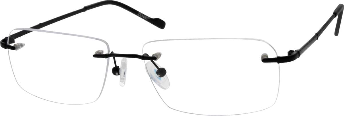 Black Rimless Titanium Frame Men Rimless Titanium Eyeglasses #526621