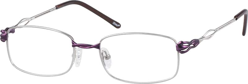 Silver Metal Alloy Full Rim Frame 555811 Women Full Rim Metal Eyeglasses #555811