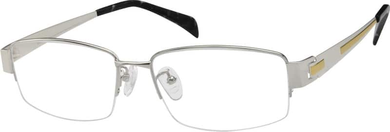 Gray Pure Titanium Half Rim Frame 5782 Zenni Optical Eyeglasses 8194