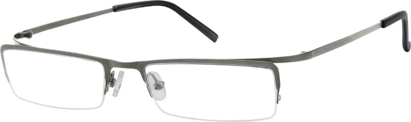 Gray Stainless Steel Half-rim Frame 590112 Men Half Rim Stainless Steel Eyeglasses #590112