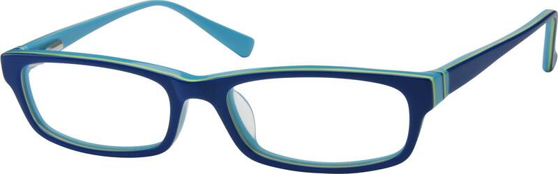 Blue Children's Acetate Full-Rim Frame With Spring Hinges 604816 Kids Full Rim Acetate/Plastic Eyeglasses #604816