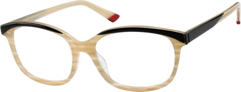 Cream Acetate Full-Rim Frame 609032 Women Full Rim Acetate/Plastic Eyeglasses #609032