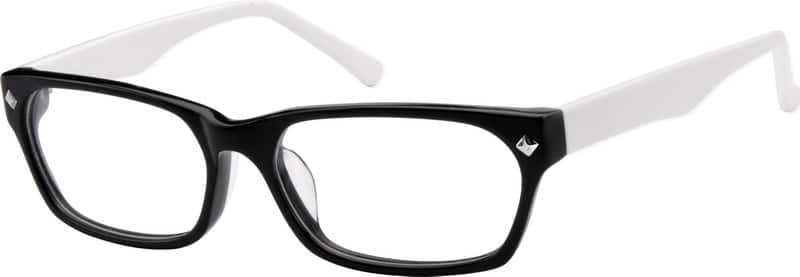 Black Acetate Full-Rim Frame 614021 Unisex Full Rim Acetate/Plastic Eyeglasses #614021