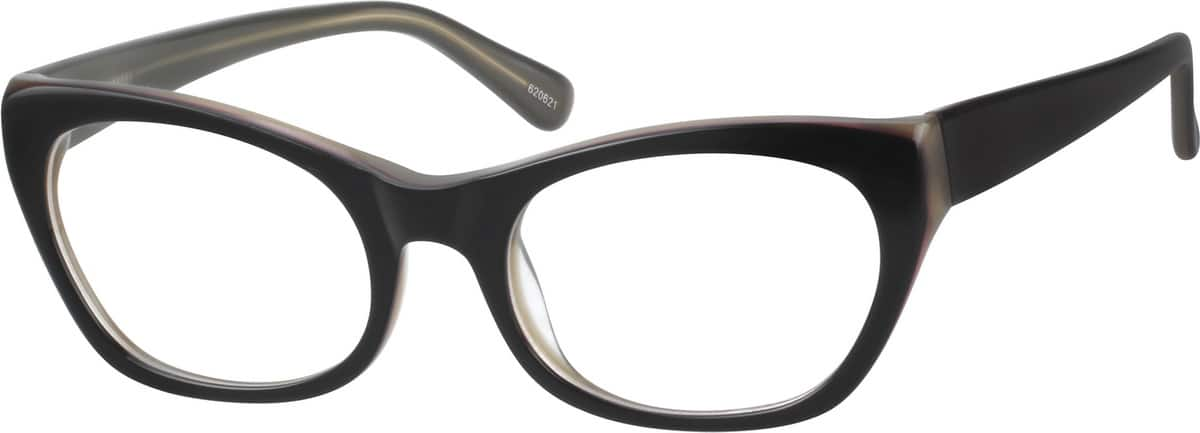 Black Fashion Acetate Full Rim Frame With Spring Hinges 6206 Zenni Optical Eyeglasses 