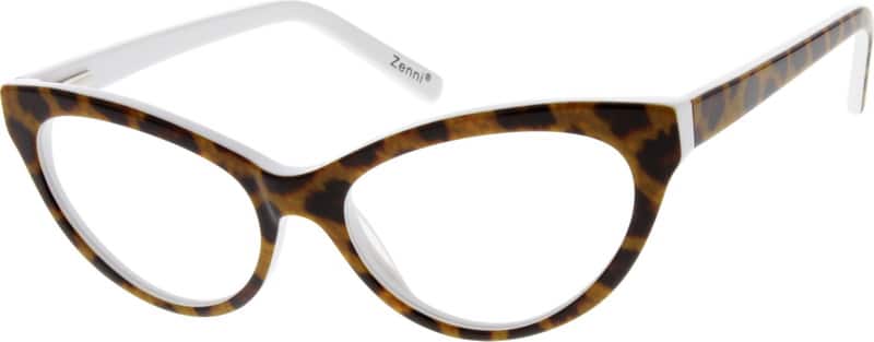 White Acetate Full-Rim Frame 626335 Women Full Rim Acetate/Plastic Eyeglasses #626335
