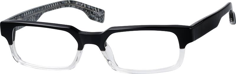 Black Acetate Full-Rim Frame With Spring Hinges 632021 Men Full Rim Acetate/Plastic Eyeglasses #632021