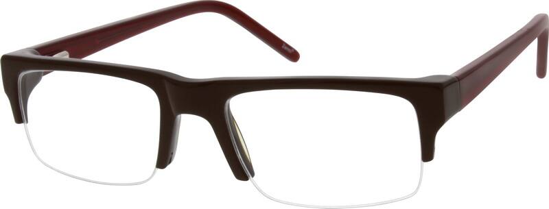 Brown Children's Acetate Frame 635215 Boy Half Rim Acetate/Plastic Eyeglasses #635215
