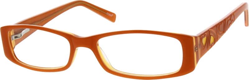 Orange Children's Acetate Frame With Spring Hinges 636122 Girl Full Rim Acetate/Plastic Eyeglasses #636122