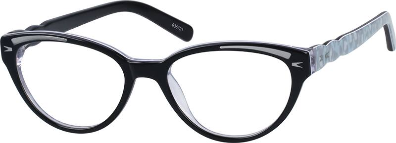 Black Acetate Full Rim Frame With Spring Hinges 6367 Zenni Optical