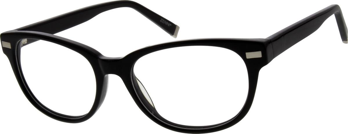 Black Acetate Full-Rim Frame 638521 Unisex Full Rim Acetate/Plastic Eyeglasses #638521