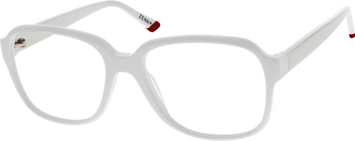White Acetate Full-Rim Frame 638630 Unisex Full Rim Acetate/Plastic Eyeglasses #638630
