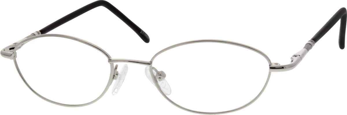 Silver Children's Metal Alloy Full-Rim Frame with Spring Hinges 652111 Boy Full Rim Metal Eyeglasses #652111