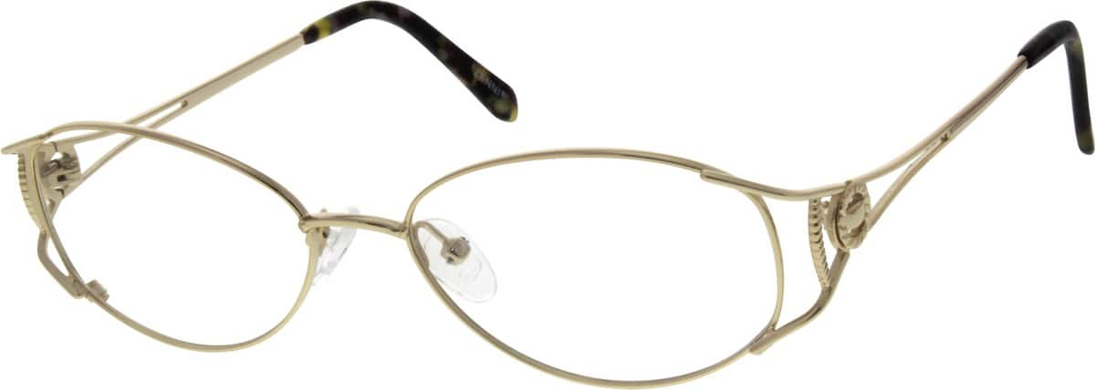 Gold Metal Alloy Full Rim Frame 6527 Zenni Optical Eyeglasses 