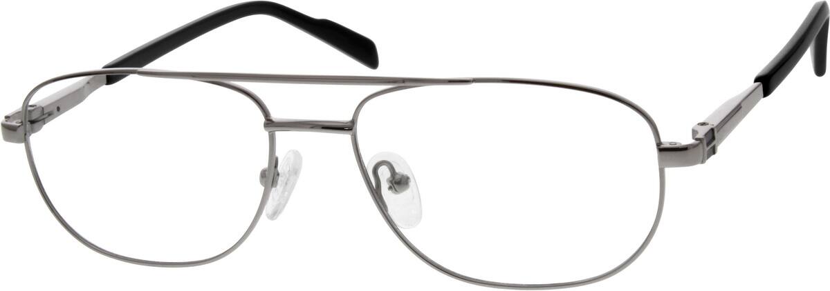 Gray Stainless Steel Full-rim Frame with Spring Hinges 657512 Men Full Rim Stainless Steel Eyeglasses #657512