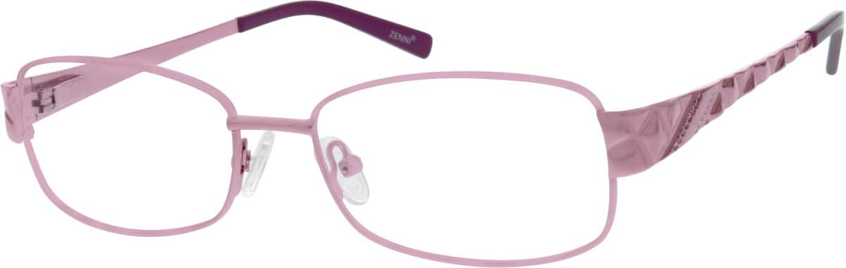 Pink Stainless Steel Full-Rim Frame With Spring Hinges 658619 Women Full Rim Stainless Steel Eyeglasses #658619