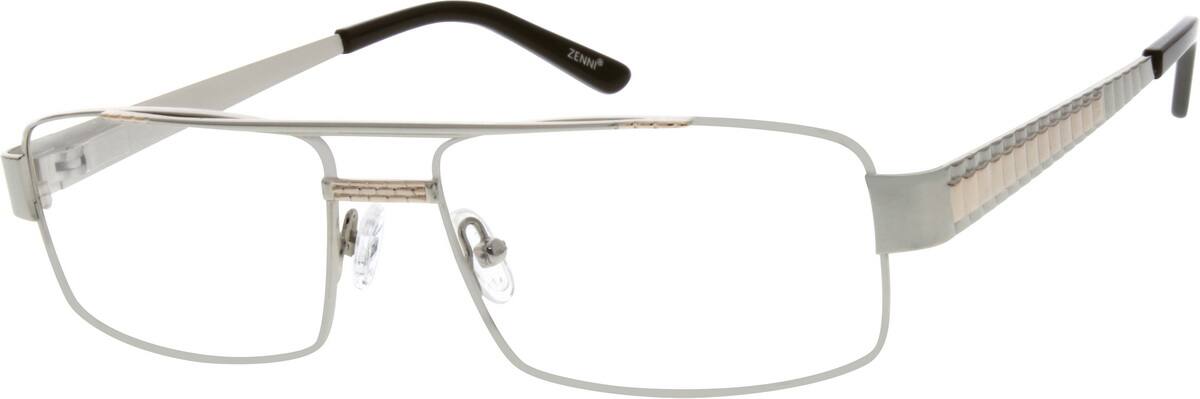 Silver Stainless Steel Full-Rim Frame With Spring Hinges 658711 Men Full Rim Stainless Steel Eyeglasses #658711