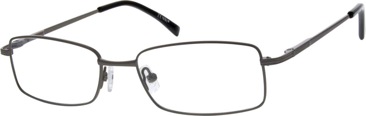 Gray Stainless Steel Full-Rim Frame With Spring Hinges 659312 Men Full Rim Stainless Steel Eyeglasses #659312