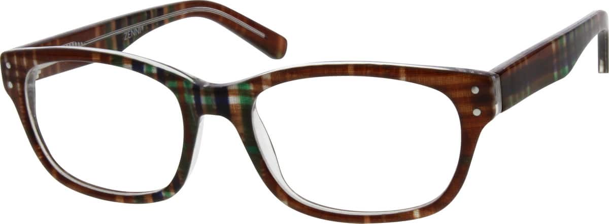 Brown Acetate Full-Rim Frame 665826 Women Full Rim Acetate/Plastic Eyeglasses #665826