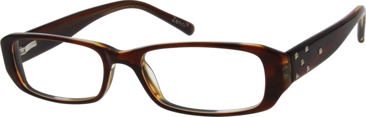 Brown Acetate Full Rim Frame With Spring Hinges 6668 Zenni Optical Eyeglasses 