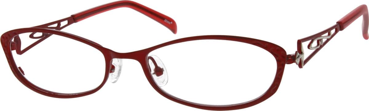 Red Stainless Steel Full-Rim Frame 680718 Women Full Rim Stainless Steel Eyeglasses #680718