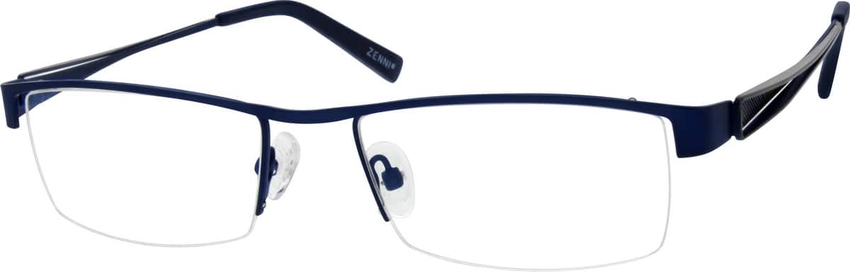 Blue Stainless Steel Half-Rim Frame 682216 Men Half Rim Stainless Steel Eyeglasses #682216
