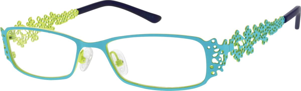 Blue Stainless Steel Full-rim Frame 682716 Women Full Rim Stainless Steel Eyeglasses #682716